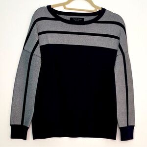 Rag & Bone Knit Pullover, Size:S, Navy/Silver, EUC